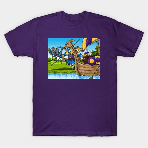 Minnesota Vikings Fans - Kings of the North vs Charge-less T-Shirt by JustOnceVikingShop